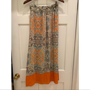 ANTHROPOLOGIE - patterned maxi skirt